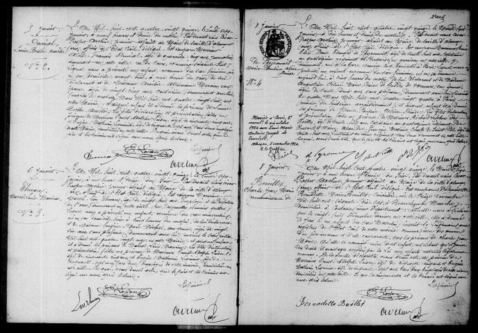 Registre des actes de naissance et adoption.