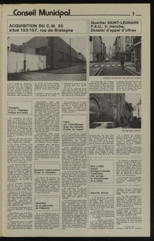 Alençon Notre Cité, journal d'information municipale et districale n°47 (janvier 1982).