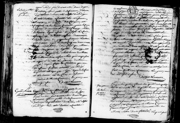 Acte de naissance de LACROIX Marie Joseph (1er mai 1796),acte de naissance de GENU Pierre Thomas (1er mai 1796),acte de naissance de VAUGON Michel Pierre (2 mai 1796).