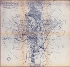 Alençon, espaces verts, plan de situation (éch. 1/10000, Ollivier, fond de plan octobre 1966, date : mai 1977) (63 x 59.5).