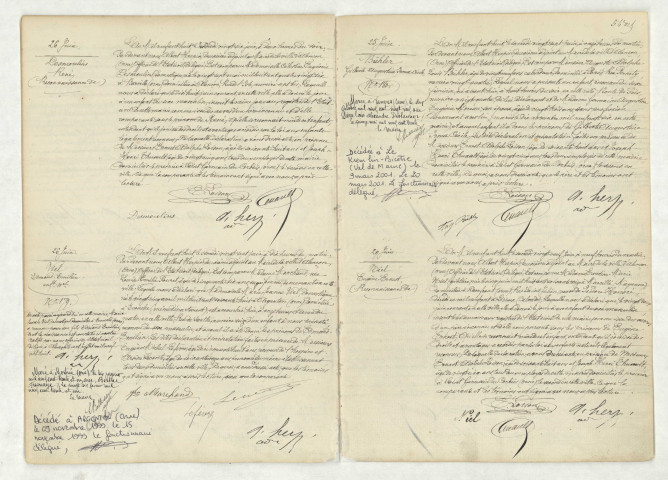 Reconnaissance de DESMOULINS René (26 juin 1908),acte de naissance de VIEL Edmond Emilien enfant naturel (26 juin 1908),acte de naissance de BUHLER Gilberte Augustine Irma Cécile (25 juin 1908),reconnaissance de NEEL Eugène Ernest (29 juin 1908).