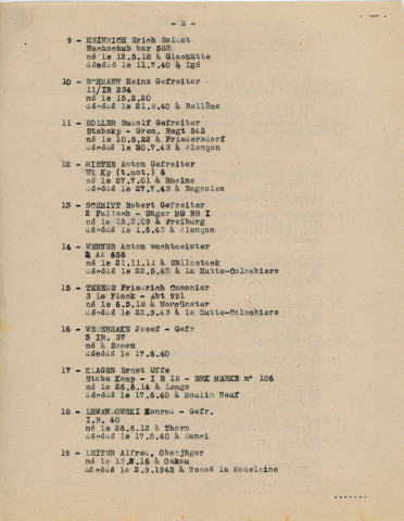 Cimetière de Saint-Léonard, tombes des soldats Allemands, plan calque (15 avril 1947).