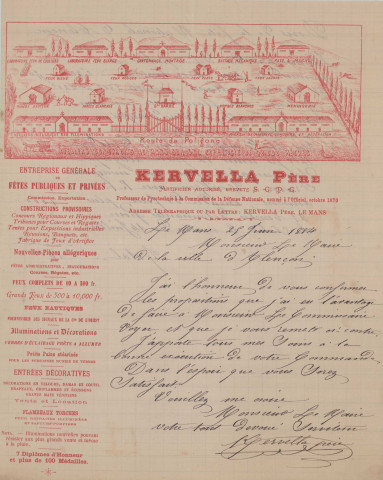 Foire de la Chandeleur (1870-1874), organisation, demandes de boutiques sous la coupole de la Halle au Blé, sur la place d'Armes : états nominatifs, correspondance, flyers, plans, mémoires.