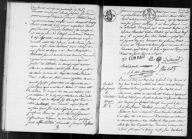 Registre des actes de mariage (1822).