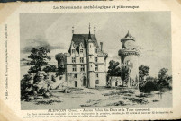 Alençon (Orne), Ancien Palais des Ducs et la Tour couronnée, La Normandie archéologique et pittoresque, carte postale noir et blanc n°229, photographe éditeur E. Pasquis, (1907-1908), (14x9), collection particulière Maryvonne Thoréton, AMA.