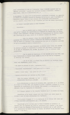 S.E.M.I.A.V.A. rénovation centre-ville, bâtiment 3 bis, avenant n°4 à la convention de construction de logements du 21 Février 1963.