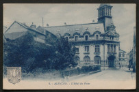 Alençon (Orne), L'Hôtel des Postes, carte postale ancienne noir et blanc n°1, G. Artaud éditeur, Nantes, ED, Brissard, papeterie-tabacs, Alençon, sd, (14x9), AMA.