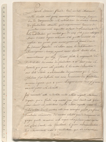Paroisse Notre-Dame, registre des baptêmes, mariages et inhumations (24 janvier 1694-7 janvier 1695).
