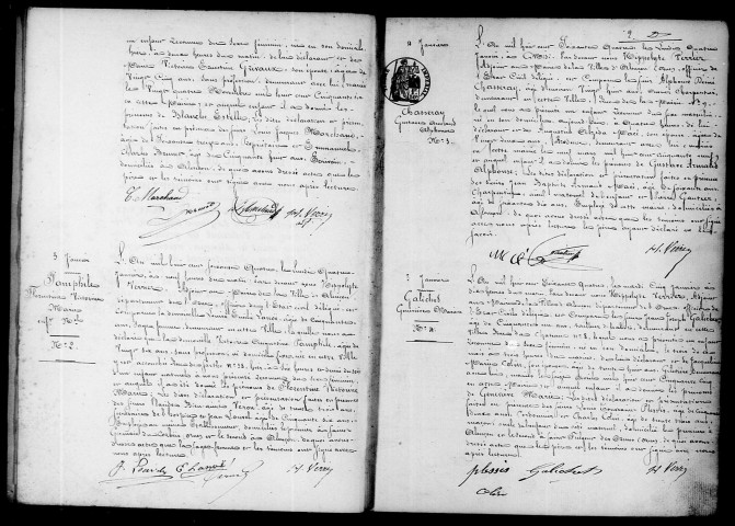 Registre des actes de naissance et adoption (1864).