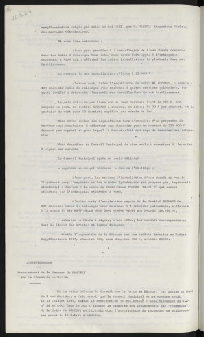 Abattoirs, marchés SUCMANU CASSARINI et PEAN. Assainissement, raccordement de la commune de Damigny sur le réseau de la Z.I.N.