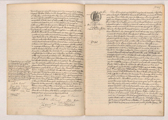 Acte de mariage de VIVIEN Jean Edouard Albert et PERINNET Juliette Léontine (24 novembre 1905), acter de mariage de EUTROPE Henri Albert Louis et LECHALLIER Colombe Eugénie Julia (24 novembre 1905)