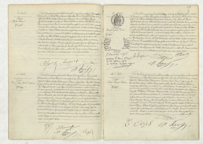 Acte de naissance de ROUX Chalres Marcel (5 août 1909),acte de naissance de GROS René Jean Joseph Antoine (9 août 1909),acte de naissance de PINCON Bertrand Jean Lucien (13 août 1909),acte de naissance de OIZEL Léonce Eugénie Louise (14 août 1909)