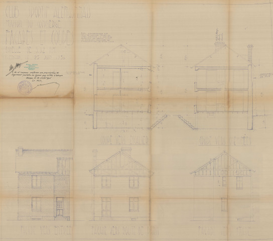 permis de construire n°26, Construction d'une maison d'habitation (concierge) Rue de Paris Alençon, (date de décision : 1936), (auteur du projet, architecte : MEZEN Albert).