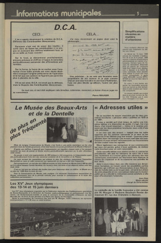 Alençon Notre Cité, journal d'information municipale et districale n°91 (juillet 1986).
