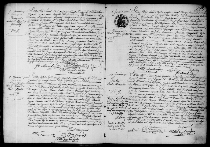 Registre des actes de naissance et adoption.