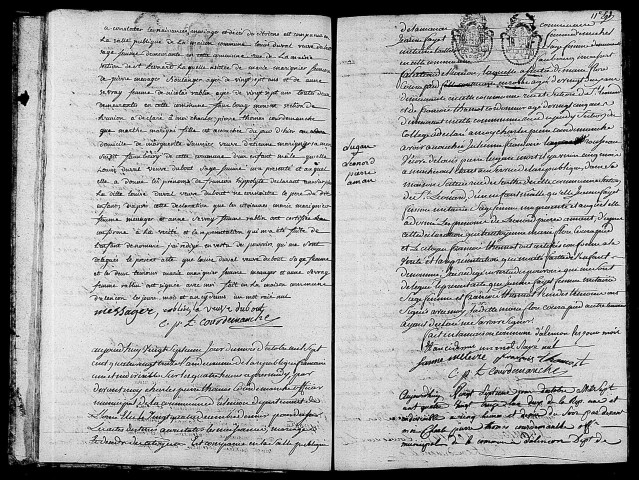 Acte de naissance de MARIGNI François Hyppolite enfant naturel (26 octobre 1793),acte de naissance de LUGAN Léonard Pierre Aman (27 octobre 1793),acte de naissance de GALLET Anne Marie Louise (27 octobre 1793).
