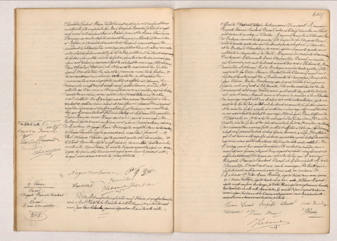 Acte de mariage de SALEY Albert Frédéric et ROUSIER Augustine Marie (1er février 1905), acte de mariage de DUVAL Auguste François Constant et DUVAL Marie Armantine (9 février 1905)