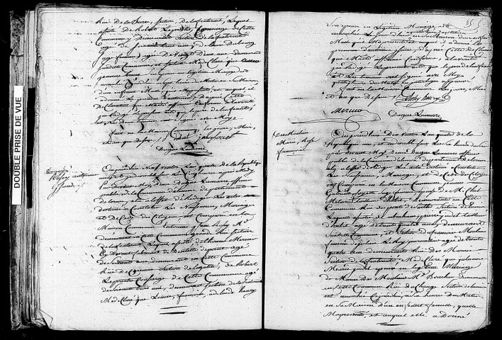 Acte de naissance de FOUET Antoine (28 février 1796),acte de naissance de ROSEY Antoine Isaac (27 février 1796),acte de naissance de DESMOULINS Marie Rose Françoise (29 février 1796).