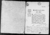 Registre des actes de mariage (1823).