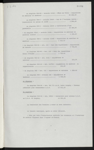 Finances, autorisation spécial.