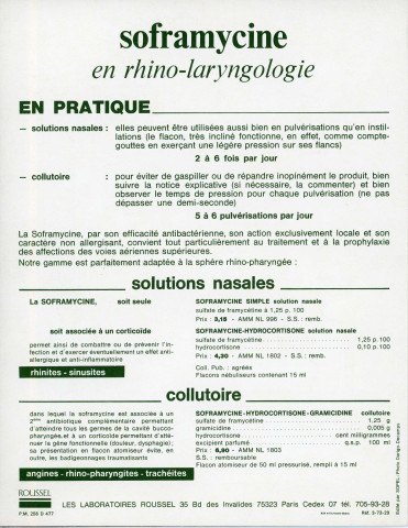 Visages de l'officine, série des pharmacies françaises sauvegardées éditée par SOPEL (aujourd'hui Sanofi) entre 1971 et 1973 par les Laboratoires Roussel, elle présente plusieurs spécialités sous la forme de fiches posologies.