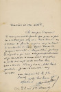 Lettre autographe signée de l'écrivain Amédée de Rolland à l'acteur Adolphe Laferrière (sd) .