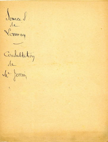 Établissement d'une distribution d'eau dans la ville d'Alençon, captation des eaux de sources de Launay (communes de Colombiers et Damigny), acquisition par voie d'expropriation des terrains et sources appartenant à Mme Philippart (1891) : plan, correspondance, rapport.