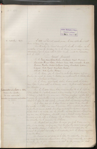 Registre des délibérations du conseil municipal (11 septembre 1875 - 09 septembre 1878)