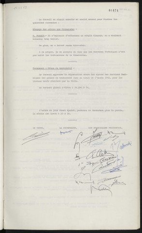 Élagage des arbres aux promenades. Personnel, prime de technicité.