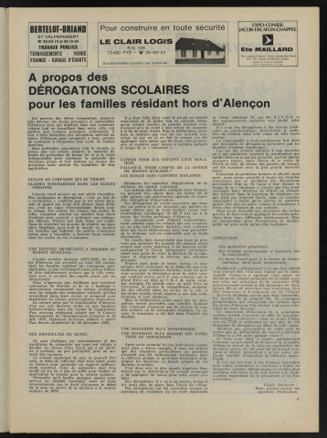 Alençon Notre Cité, journal des habitants de la Ville et des communes périphériques n°15 (octobre 1978).