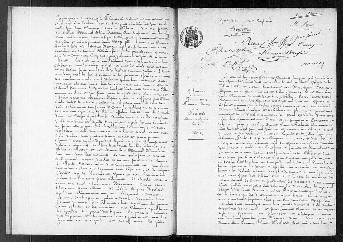 Registre des actes de mariage (1864).