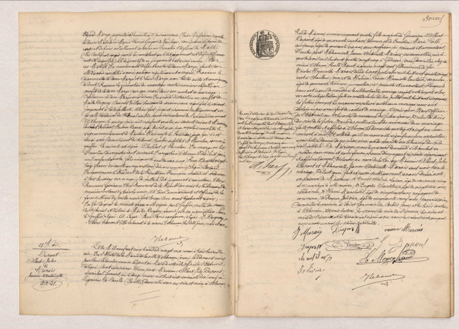 Transcription du jugement de divorce de MARYE Alexandre Edgar propriétaire et de GUYON DE VAULOGER Madeleine Marie Louise (26 mai 1905), acte de mariage de DUPONT Albert Jules et MARAIS Jeanne Antoinette (26 mai 1905)