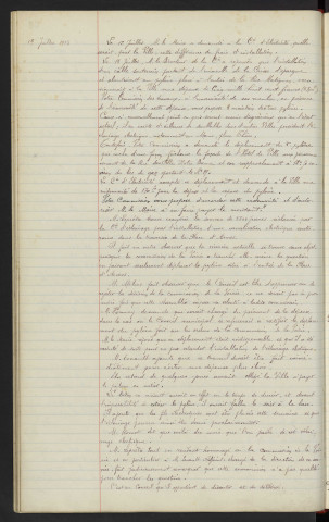 Eclairage électrique, pylônes en fer : Rapport