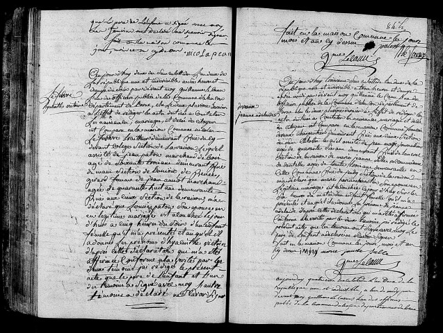 Acte de naissance de PIHAN Anne Madeleine (17 septembre 1794),acte de naissance de LEFEBVRE Hyacinthe Victoire (17 septembre 1794),acte de naissance de DESVAUX Jeanne Adélaïde (19 septembre 1794),acte de naissance de GALLET Pierre Joseph Désiré (20 septembre 1794).