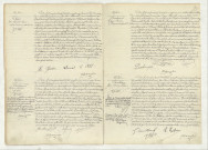 Reconnaissance de LE GOER Jean Michel Louis (24 juin 1906), acte de naissance de DESCHAMPS Marie Louise enfant naturel (24 juin 1906), reconnaissance de DESCHAMPS Marie Louise (26 juin 1906), acte de naissance de COUILLEAUX Jean Cénery Pierre (28 juin 1906).