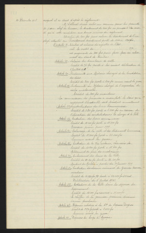 Budget de la ville pour 1919, rapport