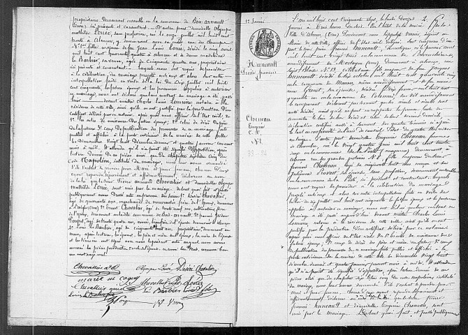 Registre des actes de mariage (1857).