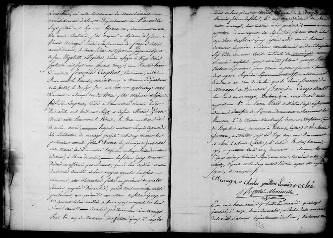 Registre des actes de mariage (1818).