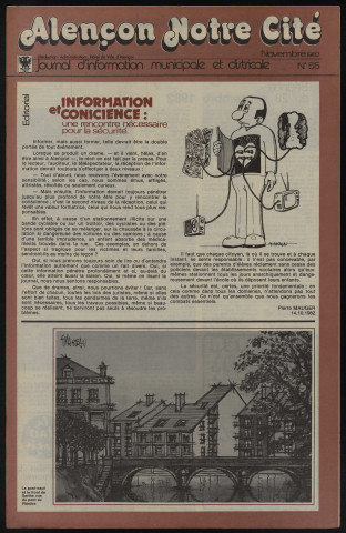 Alençon Notre Cité, journal d'information municipale et districale n°55 (novembre 1982).