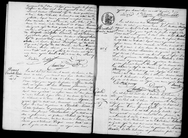 Registre des actes de naissance et adoption (1836).