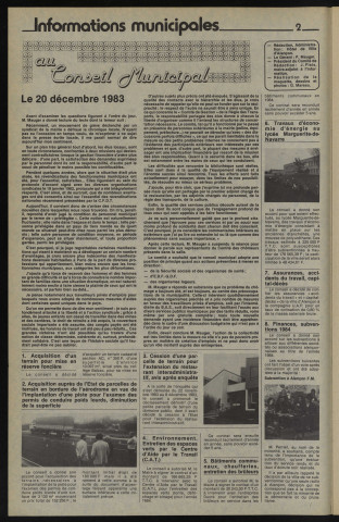 Alençon Notre Cité, journal d'information municipale et districale n°66 (février 1984).