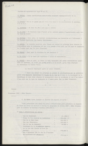 Résidence de l'Isle, dans le quartier de la rue de l'Isle la Z.U.P., terrain de la maison du gardien de la piscine. Voirie, programme 1967, 1ère tranche, rues du Boulevard, Champ du Roi, Demi-Lune, Réservoirs, Bas de Monsort, Tissons, Pont de Sarthe, Argentan, boulevard de la République, boulevard 1er Chasseurs, orgues de l'église Notre Dame.