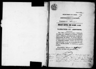 Registre des actes de naissance et adoption (1849).