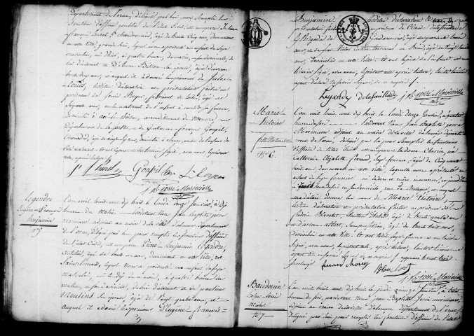 Registre des actes de naissance et adoption (1er janvier - 31 décembre 1818).