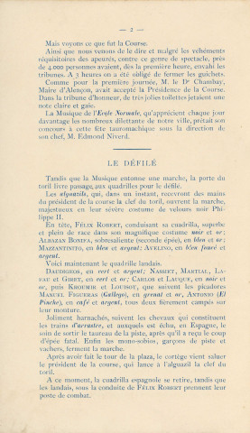 Courses de taureaux (19 juin 1898) aux arènes alençonnaises (Vélodrome de l'Orne) : programme.