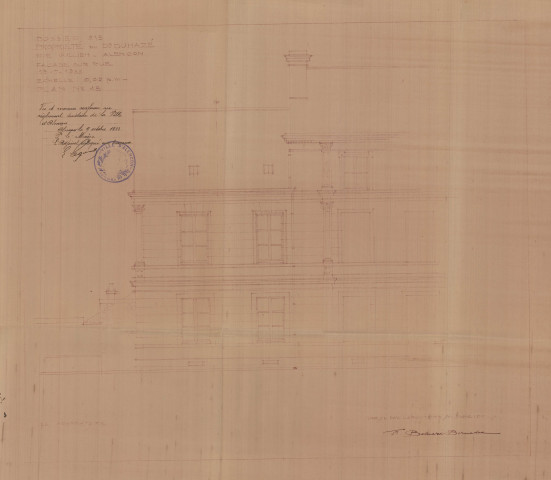 permis de construire n°23, Construction d'une maison d'habitation Rue Jullien Alençon, (date de décision : 1933), (auteur du projet, architecte : BESNARD-BERNADAC Félix)).