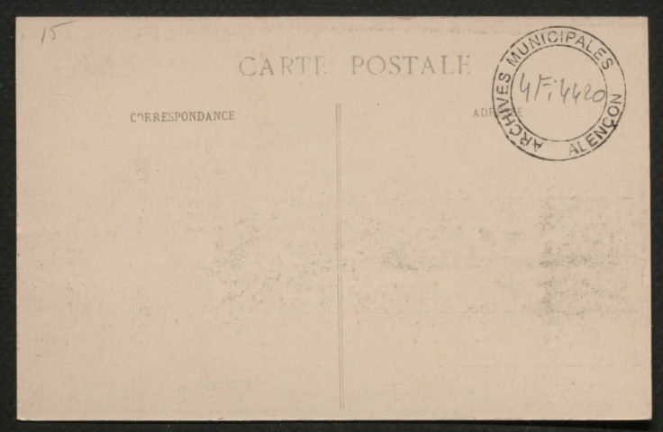 Point d'Alençon, Le Château, l'Hôtel de Ville, carte postale ancienne noir et blanc n°27, A.M.F éditeur, (sd), (14x9), AMA.