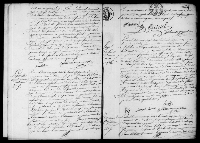 Registre des actes de naissance et adoption (1823).