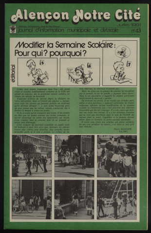 Alençon Notre Cité, journal d'information municipale et districale n°43 (juillet 1981).