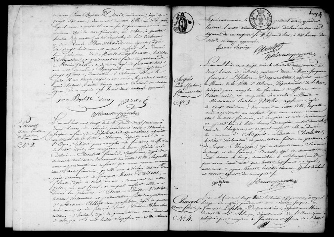 Registre des actes de naissance et adoption (1823).